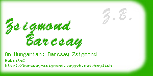 zsigmond barcsay business card